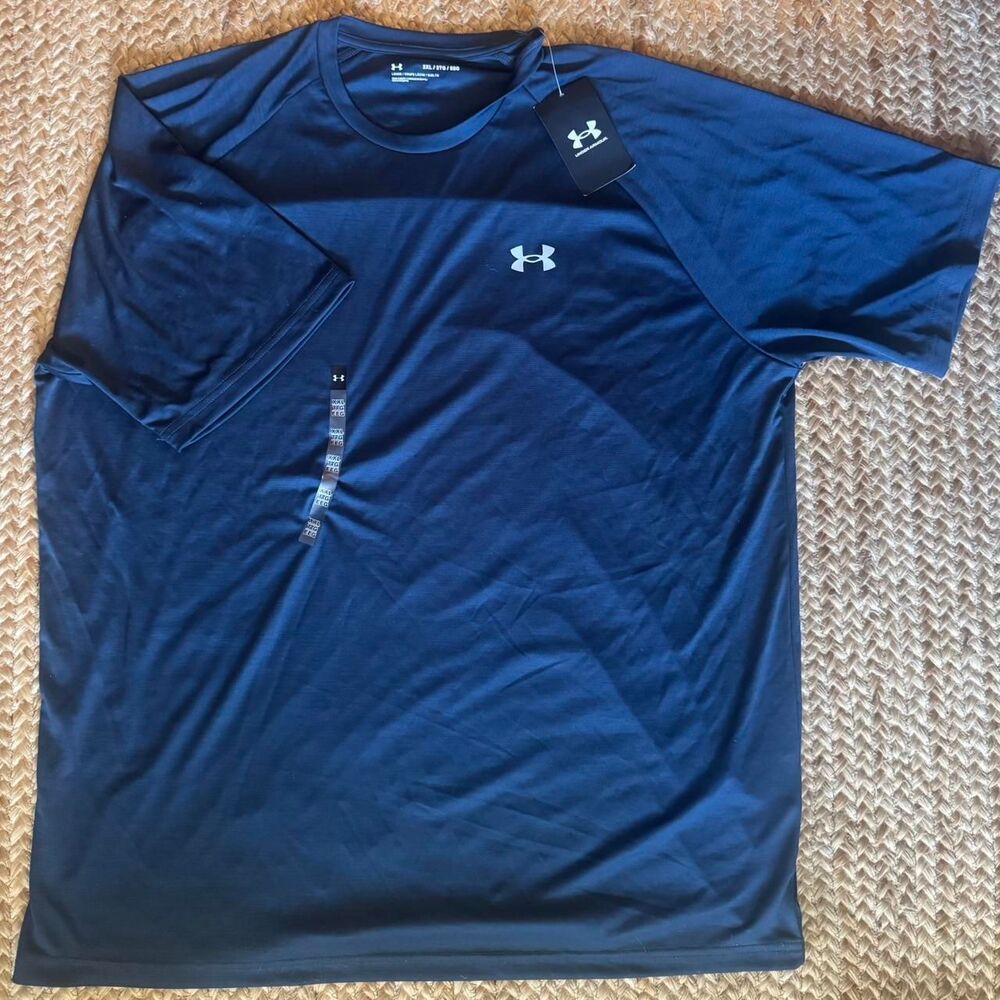 Under-armour Men's Navy and Blue T-shirt